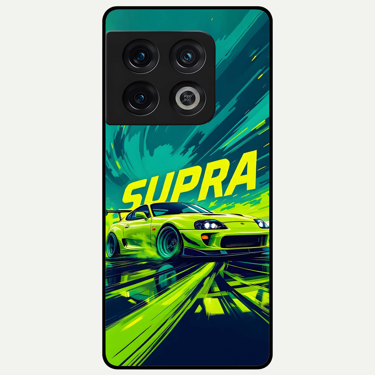  Electric Supra Thunder Glass Case For OnePlus 10 Pro back cover – full design glossy printed glass finish
