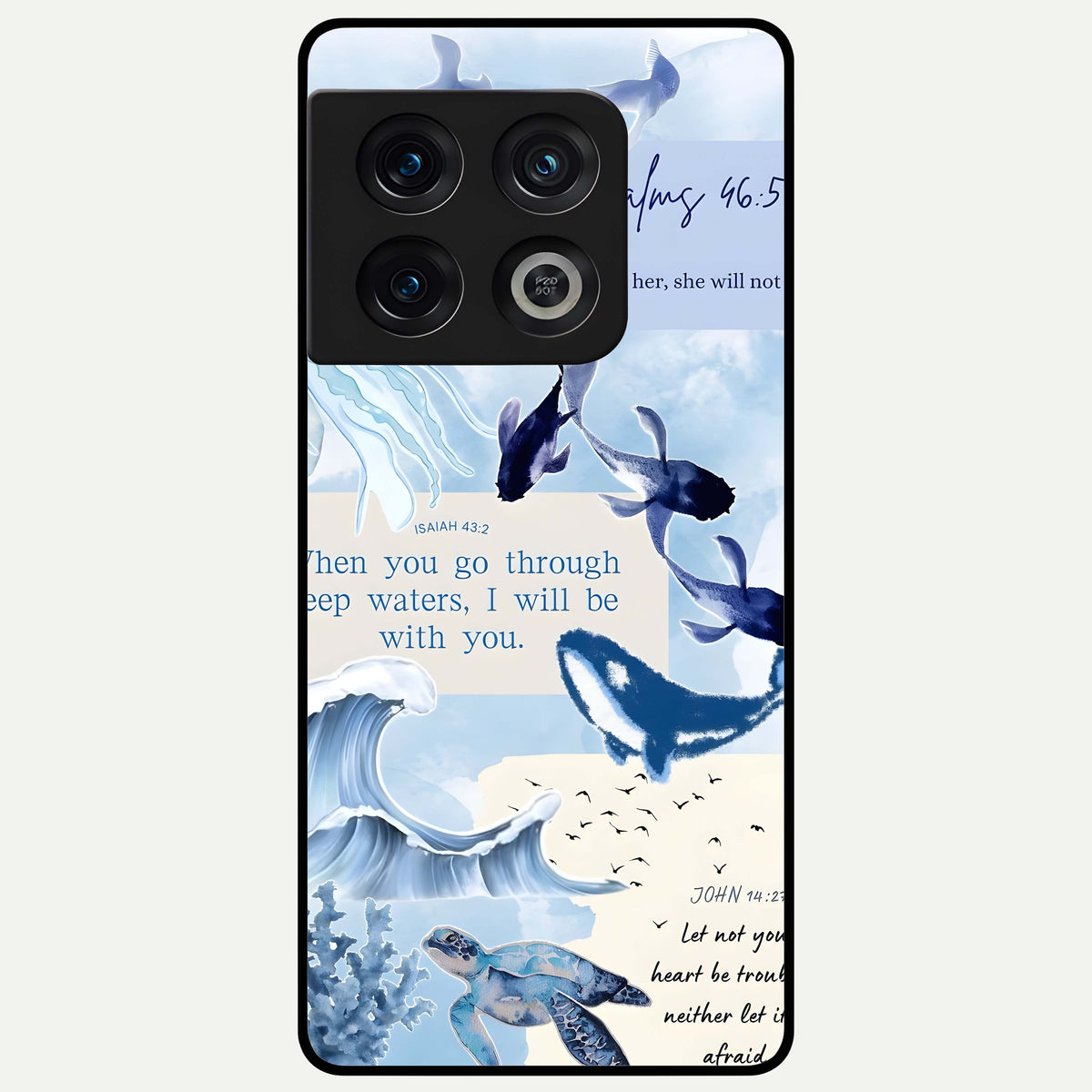  Faithful Ocean Promise Glass Case For OnePlus 10 Pro back cover – full design glossy printed glass finish