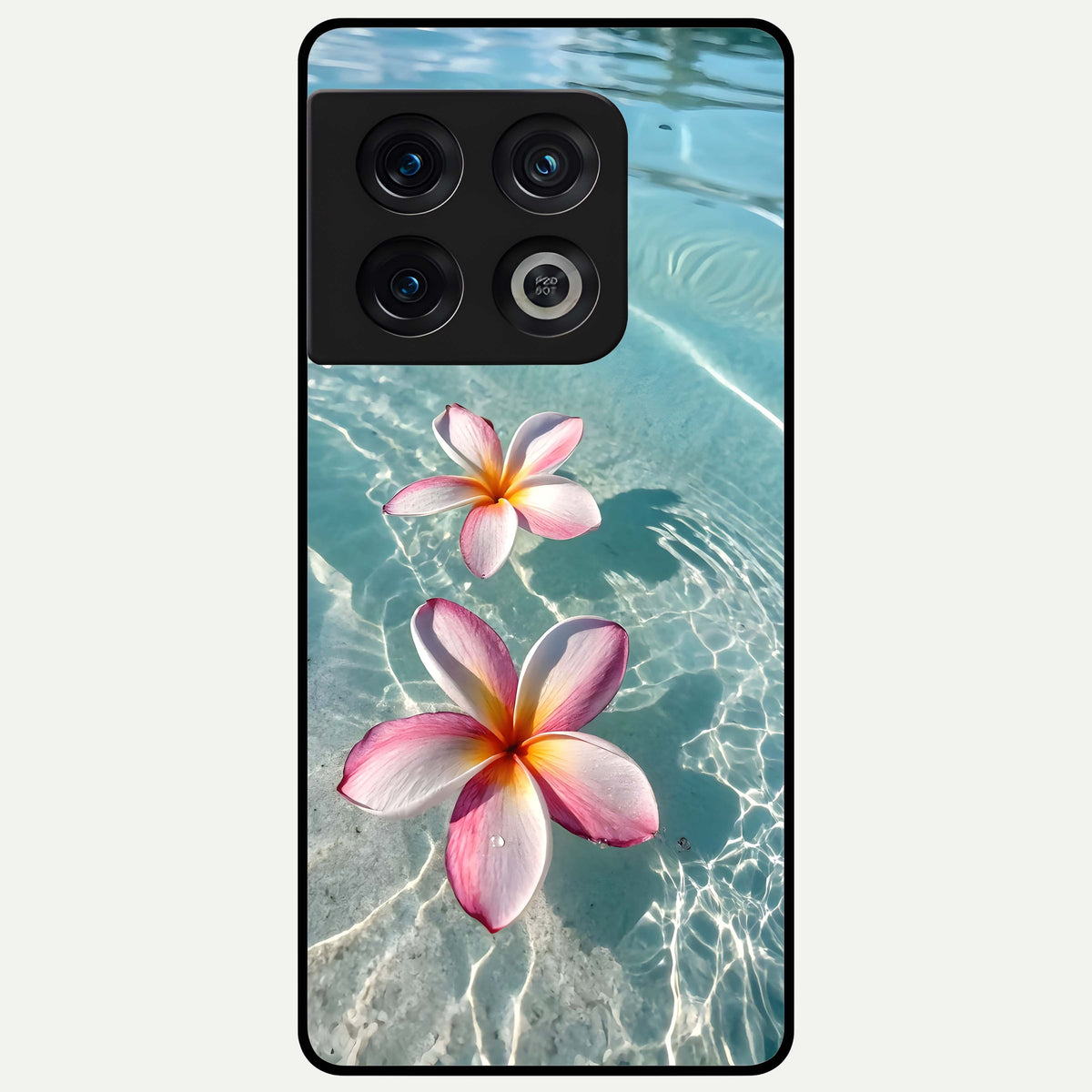  Floating Bloom Bliss Glass Case For OnePlus 10 Pro back cover – full design glossy printed glass finish