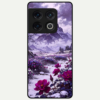  Flower Mountain View Glass Case For OnePlus 10 Pro back cover – full design glossy printed glass finish