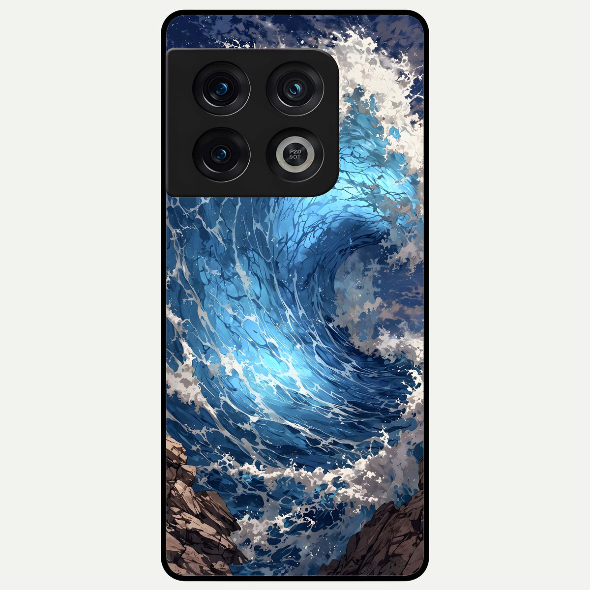  Giant Ocean Wave Glass Case For OnePlus 10 Pro back cover – full design glossy printed glass finish