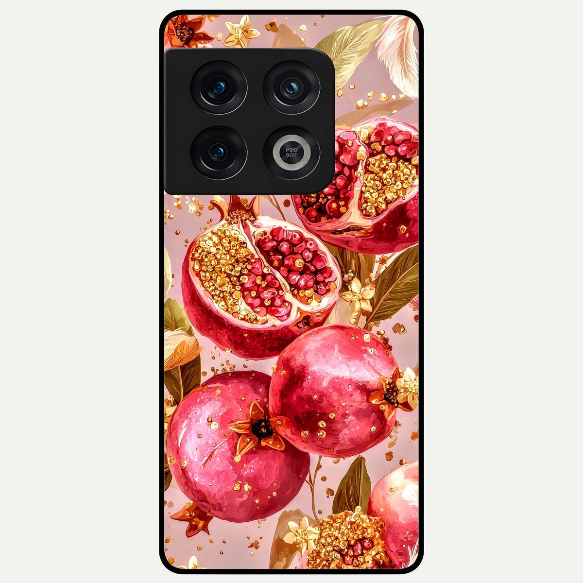  Golden Bloom Glow Glass Case For OnePlus 10 Pro back cover – full design glossy printed glass finish
