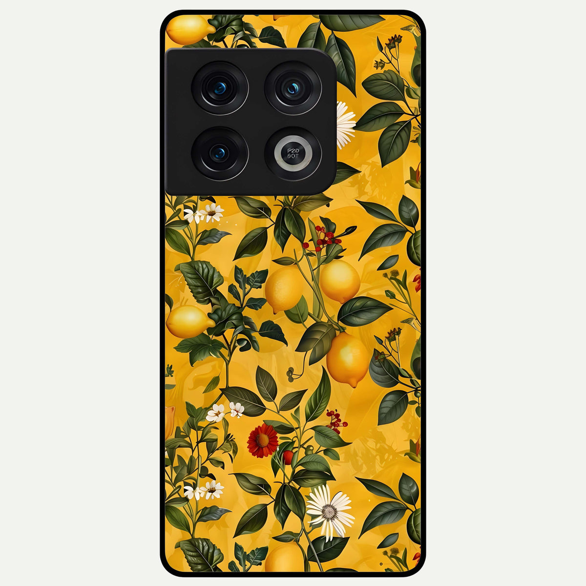  Golden Lemon Field Glass Case For OnePlus 10 Pro back cover – full design glossy printed glass finish