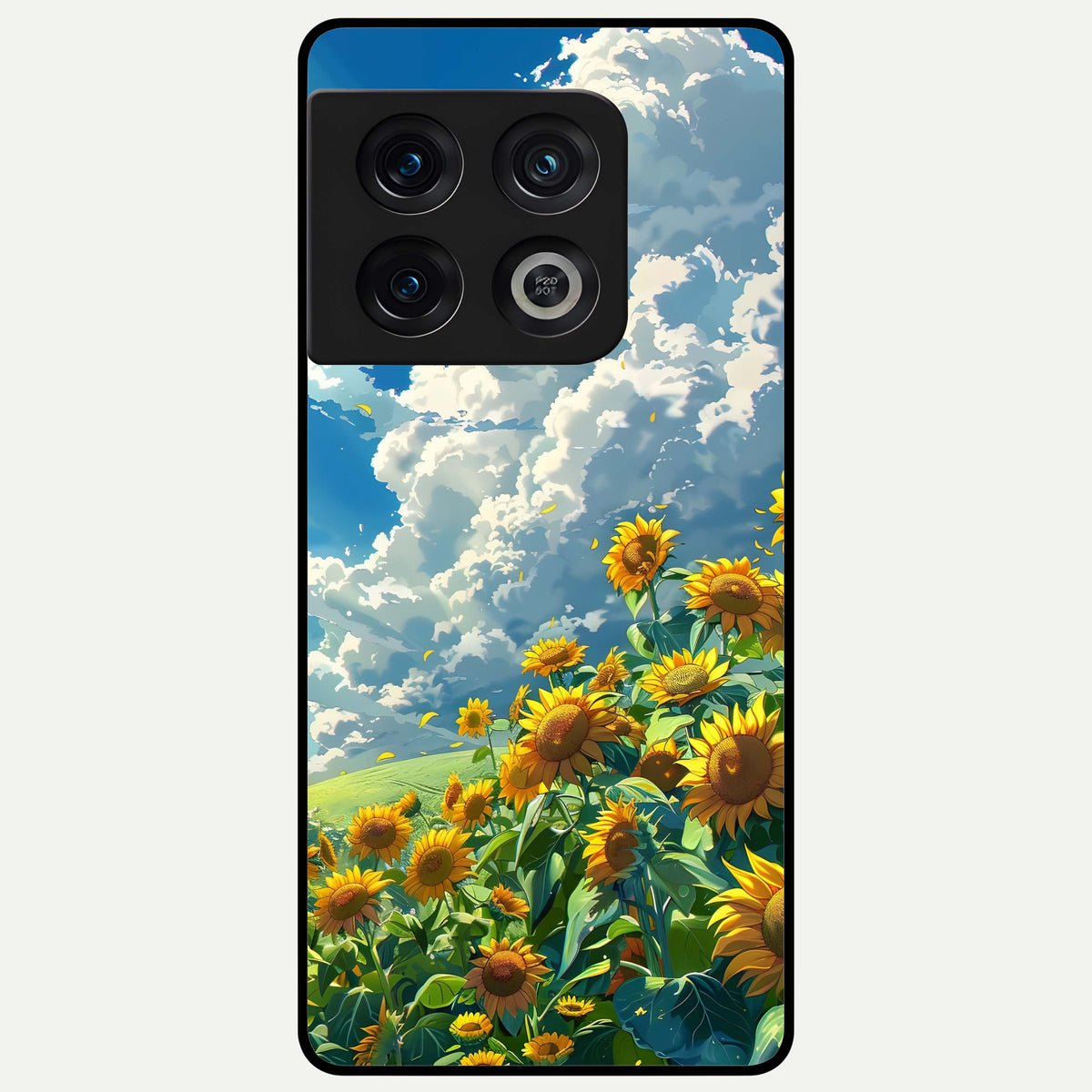  Golden Sun Glory Glass Case For OnePlus 10 Pro back cover – full design glossy printed glass finish