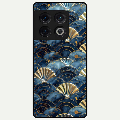  Golden Wave Luxe Glass Case For OnePlus 10 Pro back cover – full design glossy printed glass finish