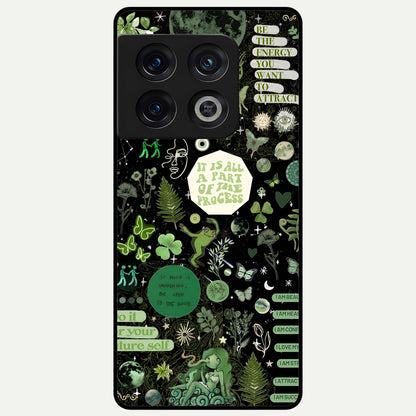 Green Mandala Pattern Glass Case For OnePlus 10 Pro back cover – full design glossy printed glass finish