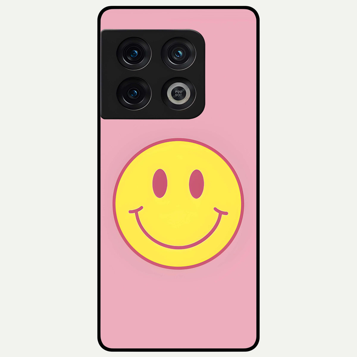  Happy Pink Mood Glass Case For OnePlus 10 Pro back cover – full design glossy printed glass finish