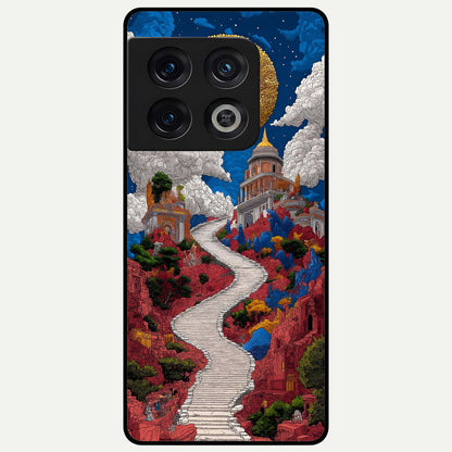  Heavenly Moon Path Glass Case For OnePlus 10 Pro back cover – full design glossy printed glass finish