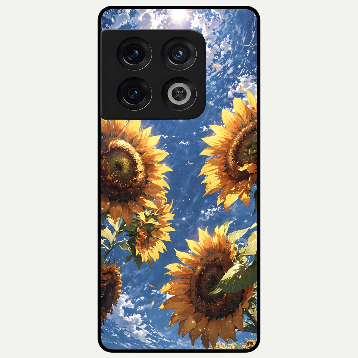  Heavenly Sunflower Rise Glass Case For OnePlus 10 Pro back cover – full design glossy printed glass finish