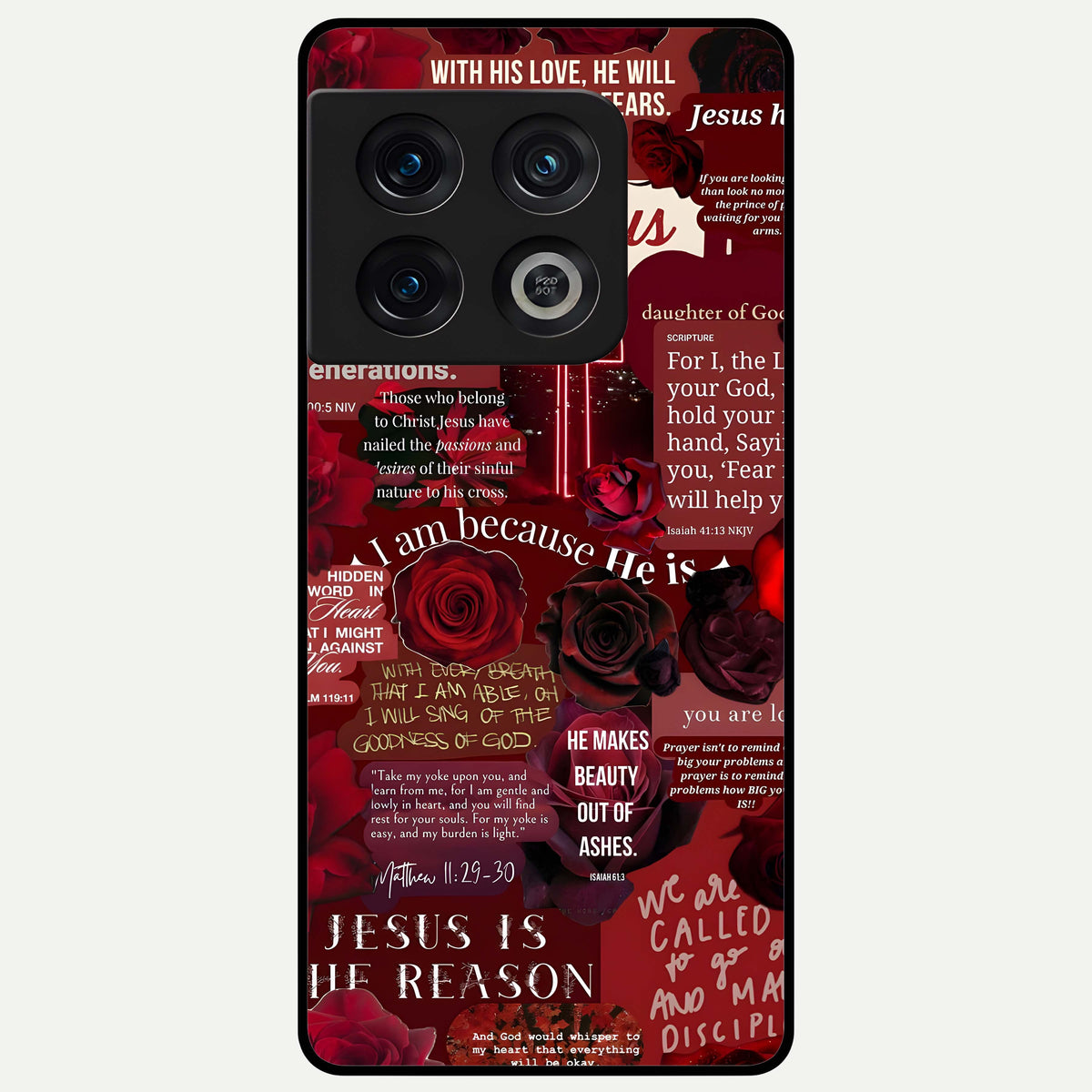  Jesus Love Heals Glass Case For OnePlus 10 Pro back cover – full design glossy printed glass finish