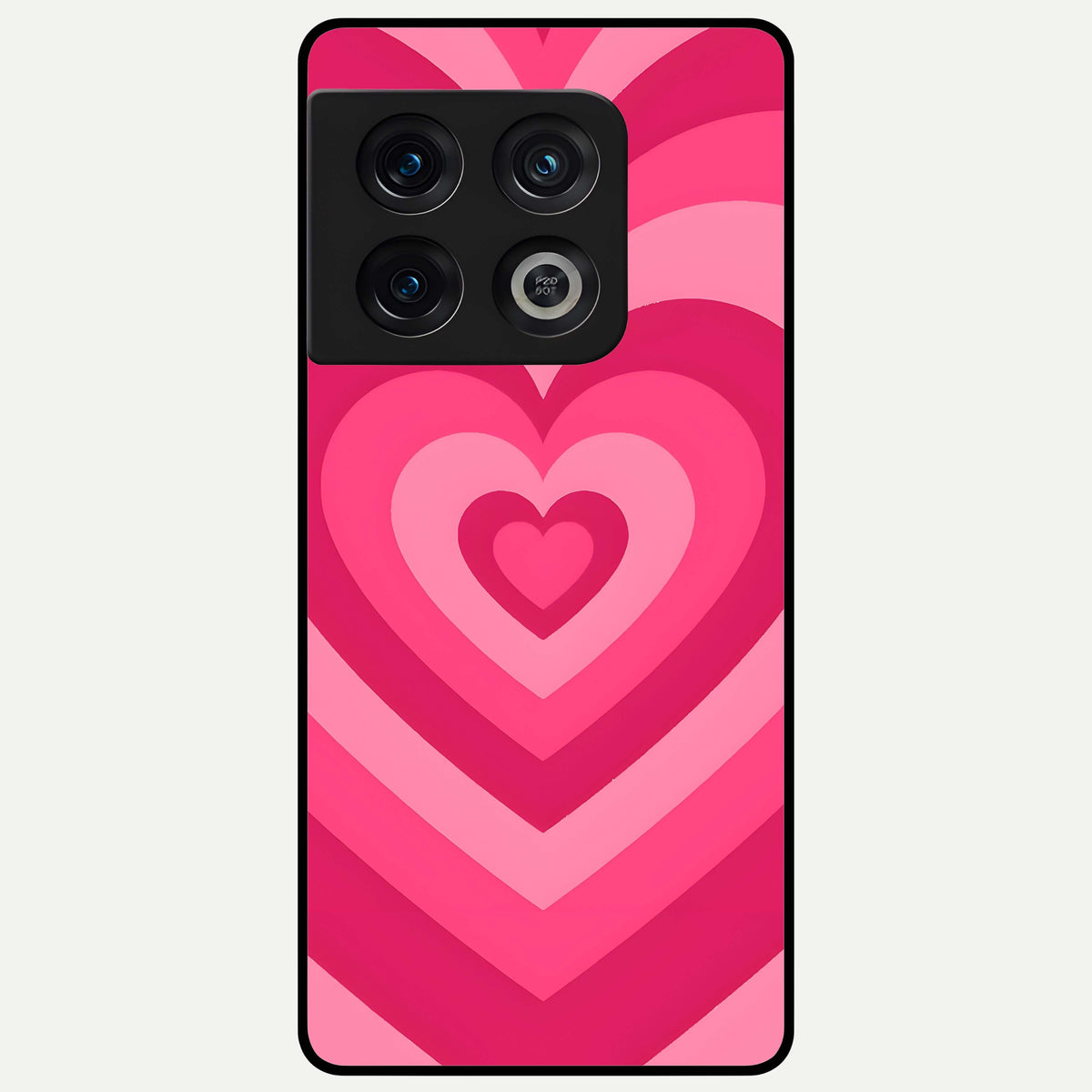  Layered Love Hearts Glass Case For OnePlus 10 Pro back cover – full design glossy printed glass finish