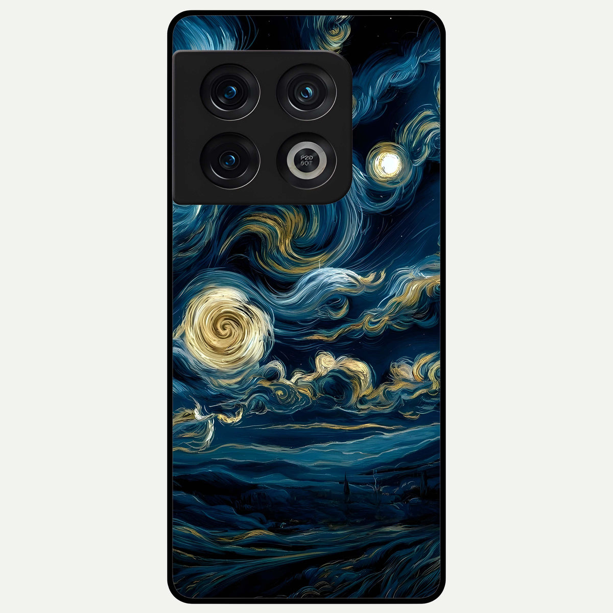  Midnight Sky Whirl Glass Case For OnePlus 10 Pro back cover – full design glossy printed glass finish