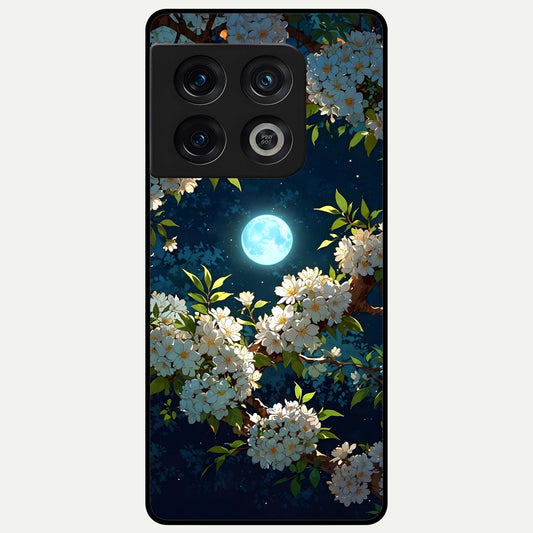  Moonlit Blossom Dream Glass Case For OnePlus 10 Pro back cover – full design glossy printed glass finish