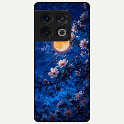  Moonlit Blossoms Night Glass Case For OnePlus 10 Pro back cover – full design glossy printed glass finish