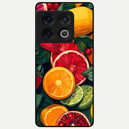  Multiple Fruits Glass Case For OnePlus 10 Pro back cover – full design glossy printed glass finish