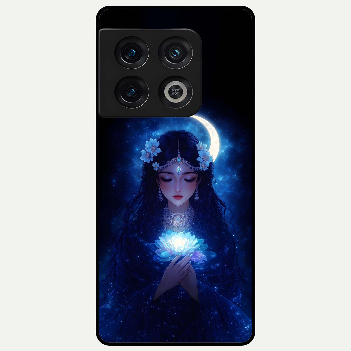  Mystic Moon Queen Glass Case For OnePlus 10 Pro back cover – full design glossy printed glass finish