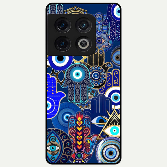  Mystic Palm Guard Glass Case For OnePlus 10 Pro back cover – full design glossy printed glass finish