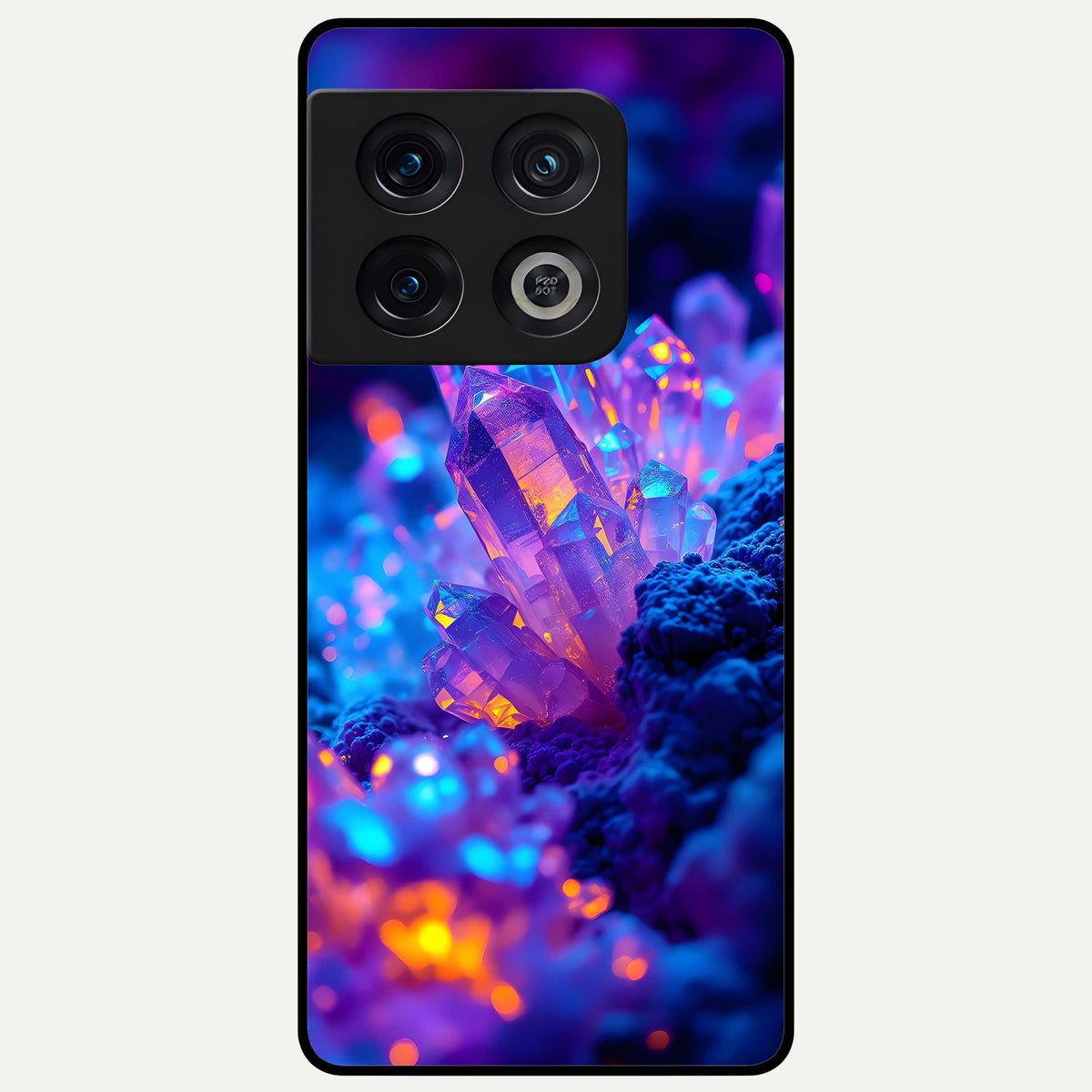  Neon Aura Shards Glass Case For OnePlus 10 Pro back cover – full design glossy printed glass finish
