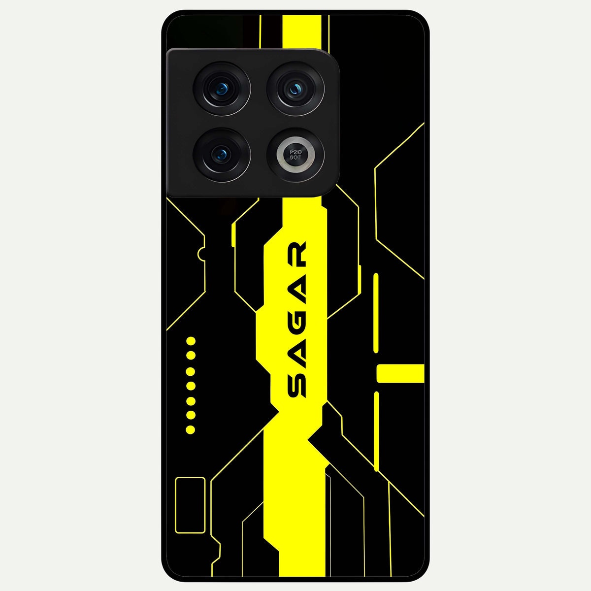 Neon CYBERPUNK Custom Name Glass Case For OnePlus 10 Pro back cover – full design glossy printed glass finish
