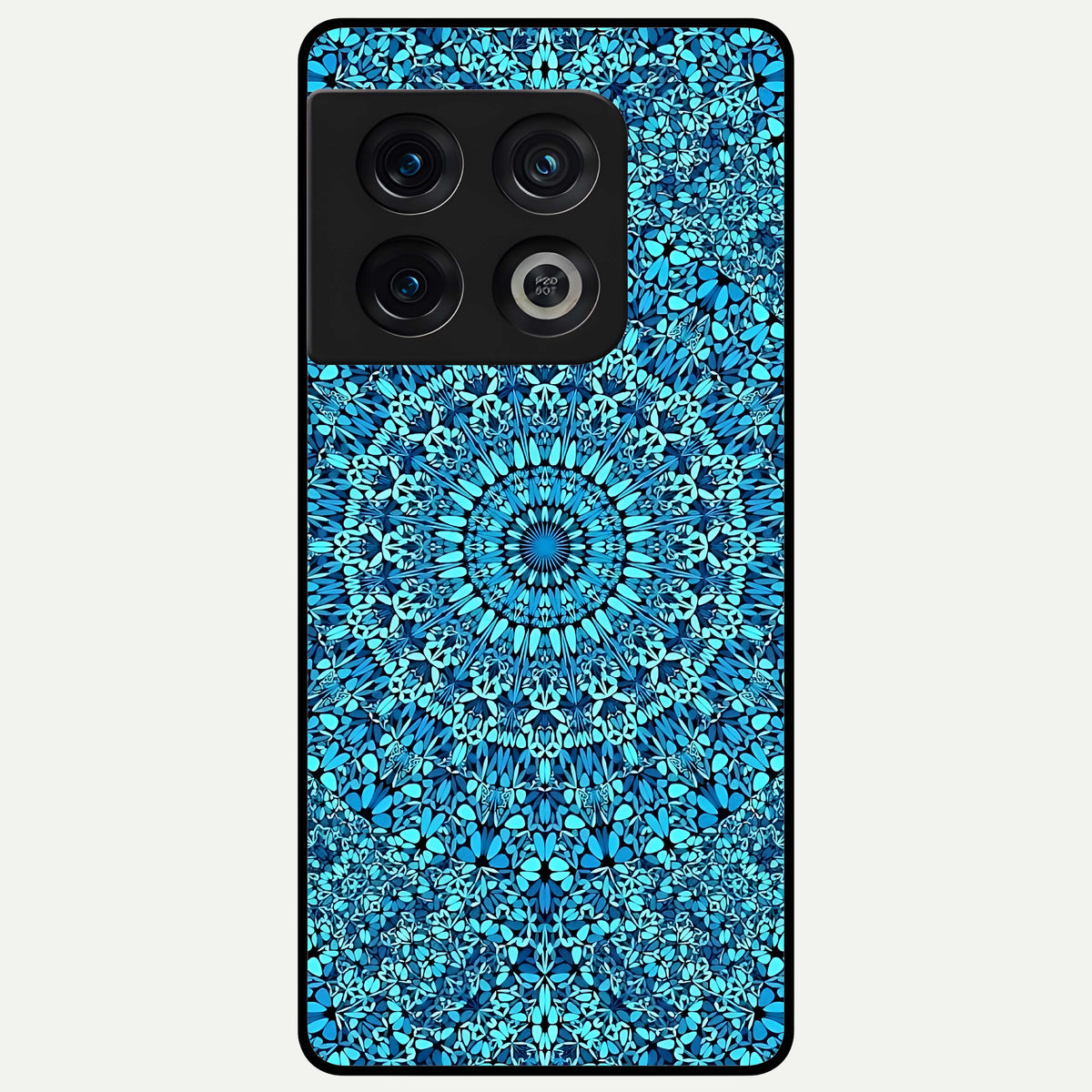  Ocean Bloom Mandala Glass Case For OnePlus 10 Pro back cover – full design glossy printed glass finish