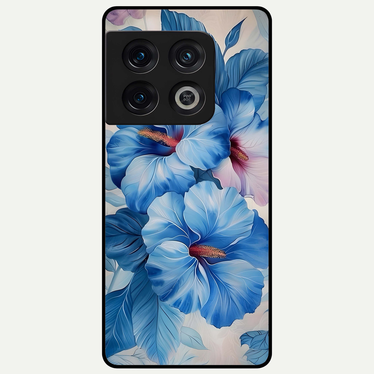  Ocean Hibiscus Grace Glass Case For OnePlus 10 Pro back cover – full design glossy printed glass finish