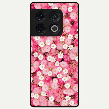  Pink Daisy Bliss Glass Case For OnePlus 10 Pro back cover – full design glossy printed glass finish