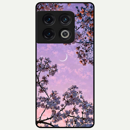  Purple Serenity Moon Glass Case For OnePlus 10 Pro back cover – full design glossy printed glass finish