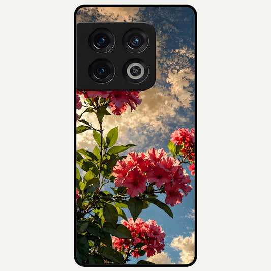  Red Bloom Skies Glass Case For OnePlus 10 Pro back cover – full design glossy printed glass finish