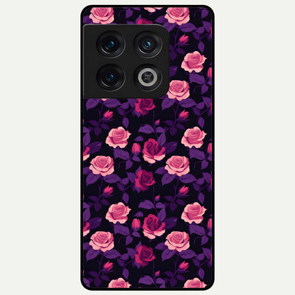  Rose Garden Twilight Glass Case For OnePlus 10 Pro back cover – full design glossy printed glass finish