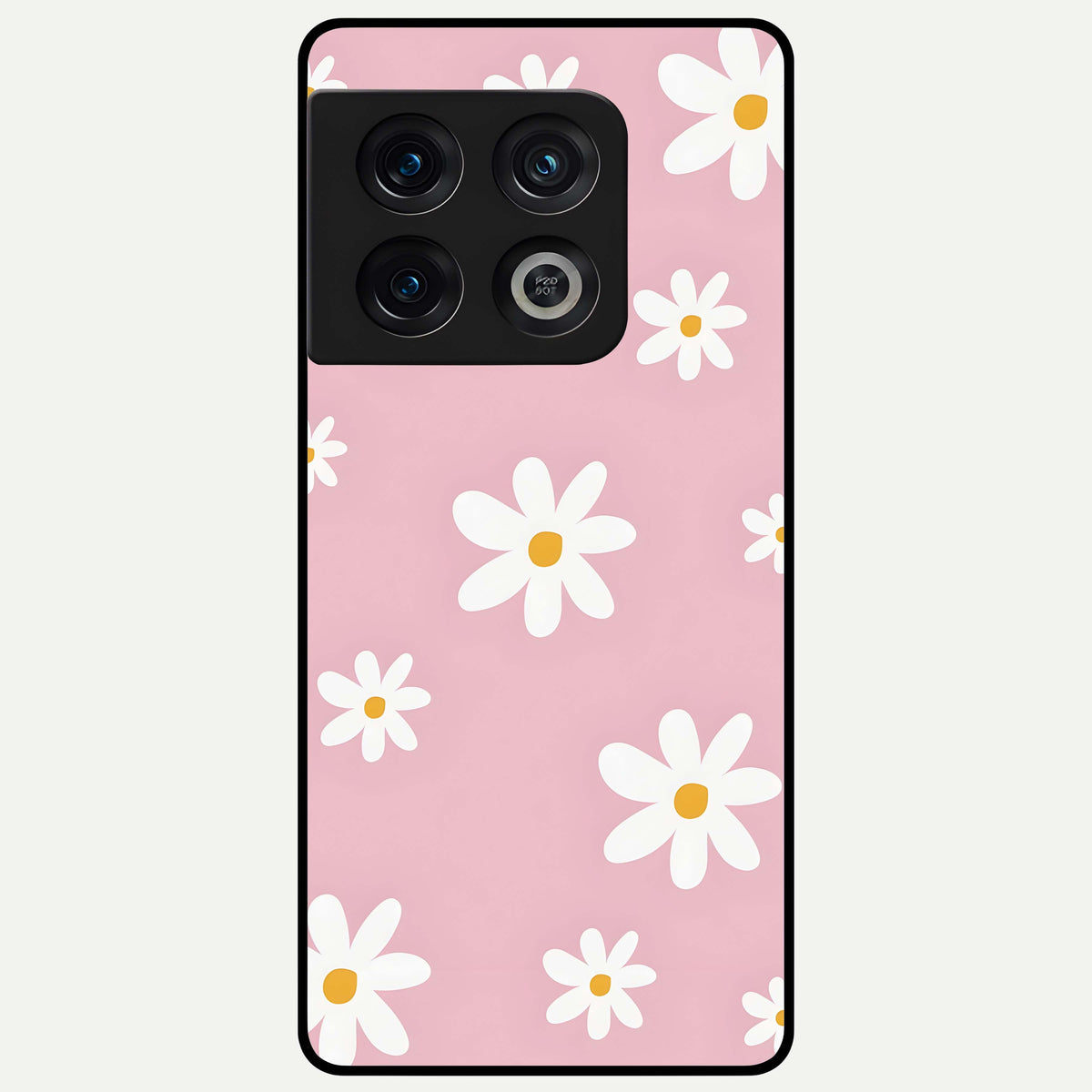  Soft Daisy Bliss Glass Case For OnePlus 10 Pro back cover – full design glossy printed glass finish