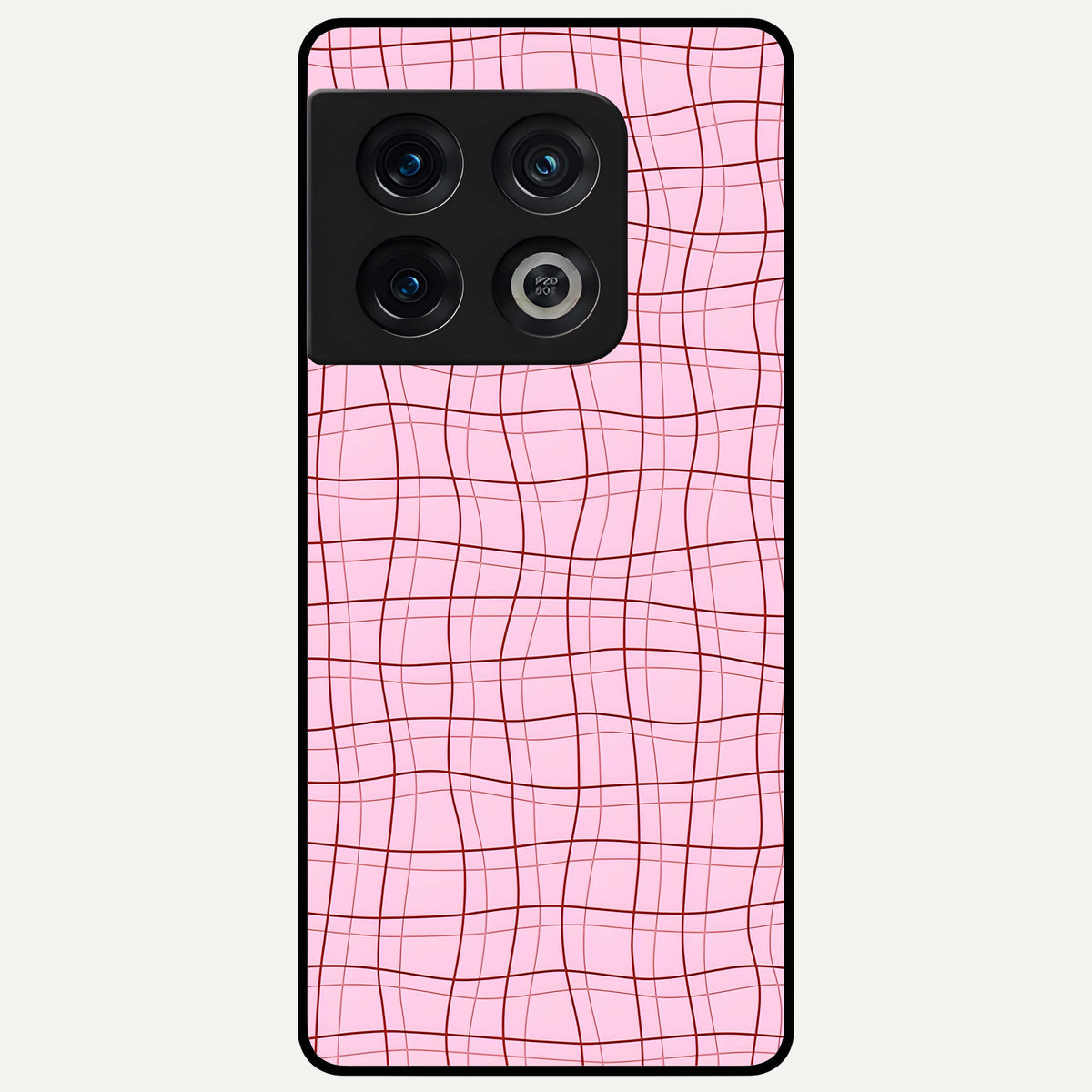  Soft Grid Bliss Glass Case For OnePlus 10 Pro back cover – full design glossy printed glass finish