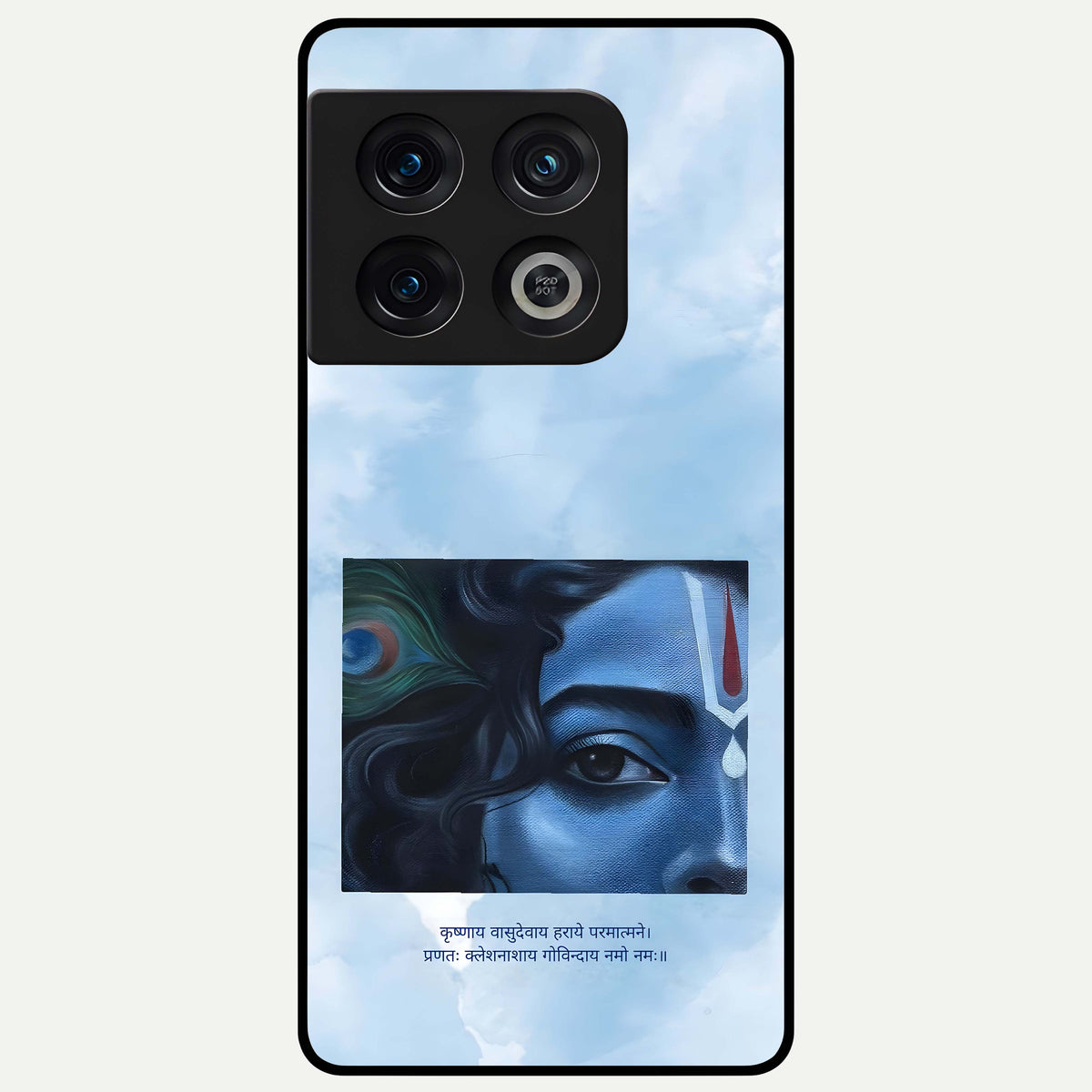  Spiritual Krishna Glass Case For OnePlus 10 Pro back cover – full design glossy printed glass finish