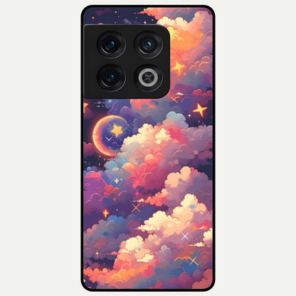  Starlit Dream Clouds Glass Case For OnePlus 10 Pro back cover – full design glossy printed glass finish