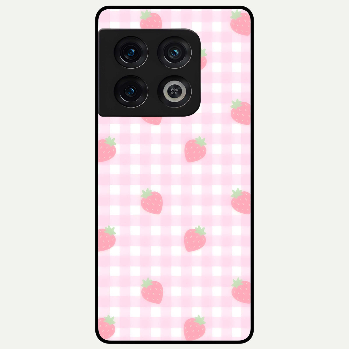  Strawberry Picnic Love Glass Case For OnePlus 10 Pro back cover – full design glossy printed glass finish