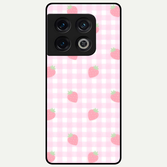  Strawberry Picnic Love Glass Case For OnePlus 10 Pro back cover – full design glossy printed glass finish