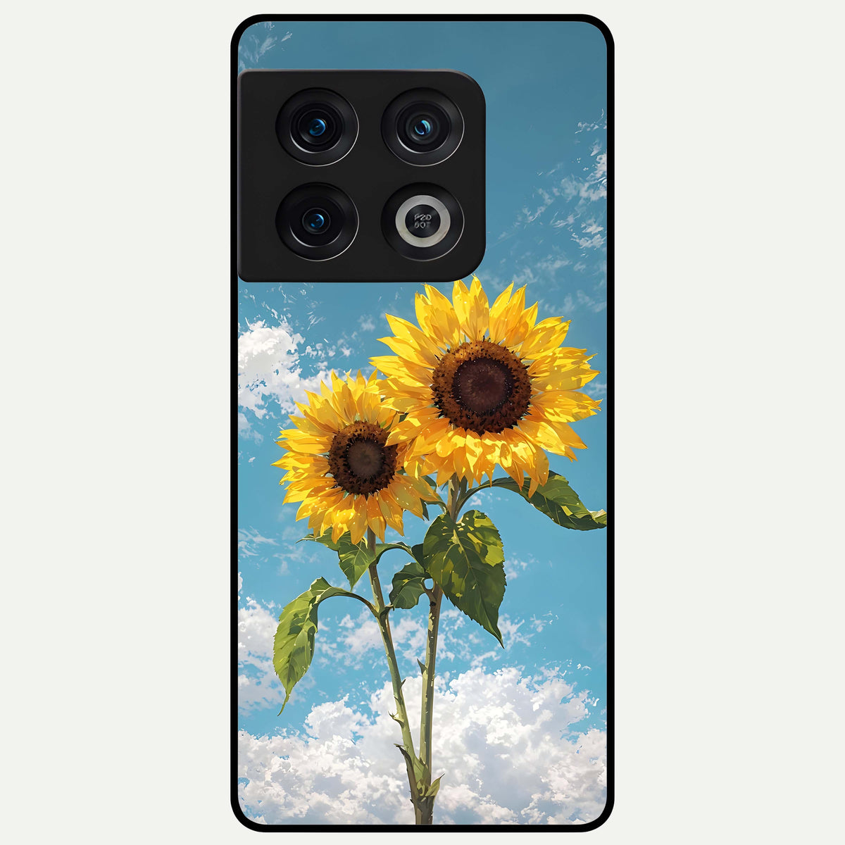  Sunlit Daisy Glow Glass Case For OnePlus 10 Pro back cover – full design glossy printed glass finish