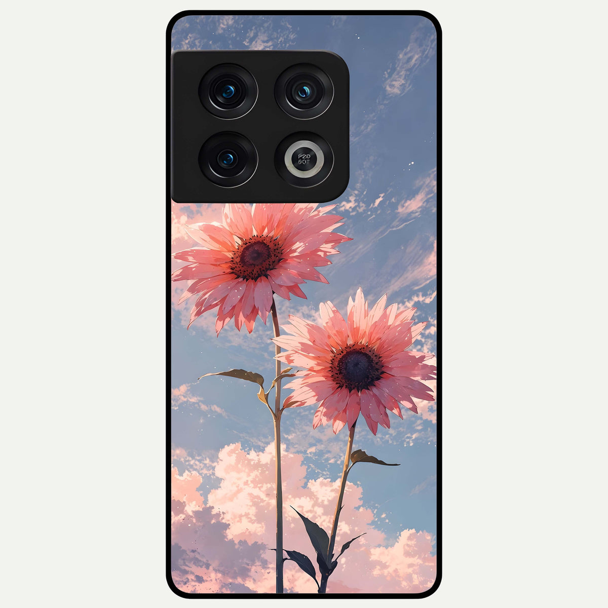  Sun Moon Balance Glass Case For OnePlus 10 Pro back cover – full design glossy printed glass finish