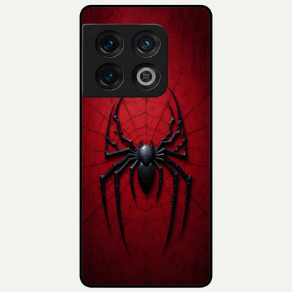  Superhero Web Emblem Glass Case For OnePlus 10 Pro back cover – full design glossy printed glass finish