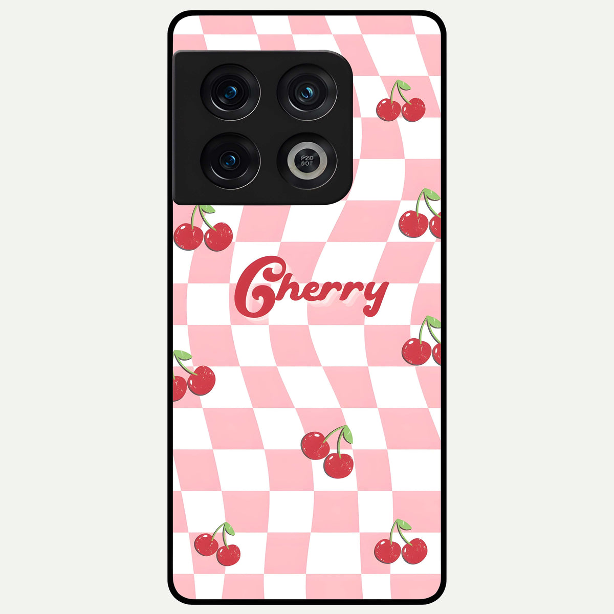  Sweet Cherry Vibes Glass Case For OnePlus 10 Pro back cover – full design glossy printed glass finish