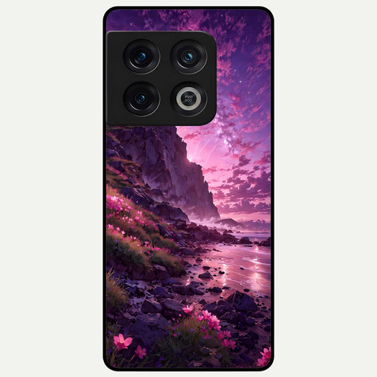  Twilight Blossom Coast Glass Case For OnePlus 10 Pro back cover – full design glossy printed glass finish