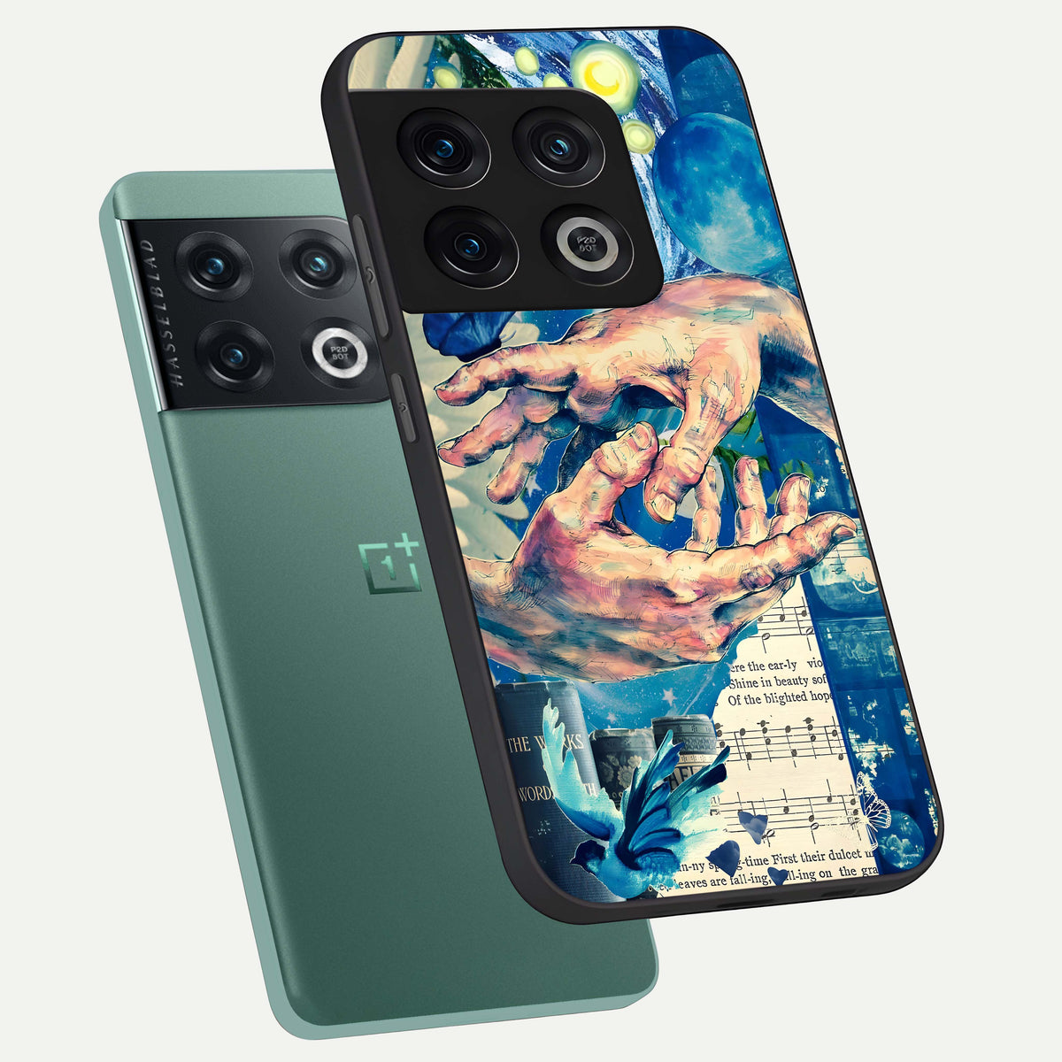  Aesthetic Divider phone case For OnePlus 10 Pro showing premium glass back cover with detailed artwork