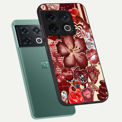  Aesthetic Little Freak phone case For OnePlus 10 Pro showing premium glass back cover with detailed artwork