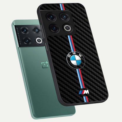  BMW Pattern phone case For OnePlus 10 Pro showing premium glass back cover with detailed artwork