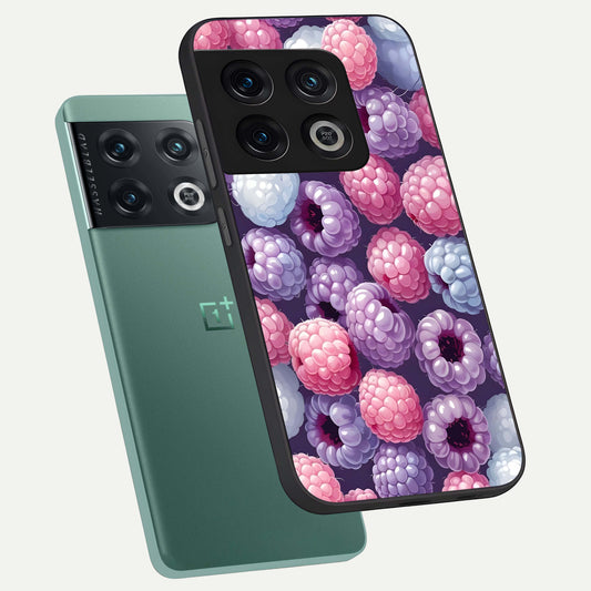  Berry Candy Pop phone case For OnePlus 10 Pro showing premium glass back cover with detailed artwork