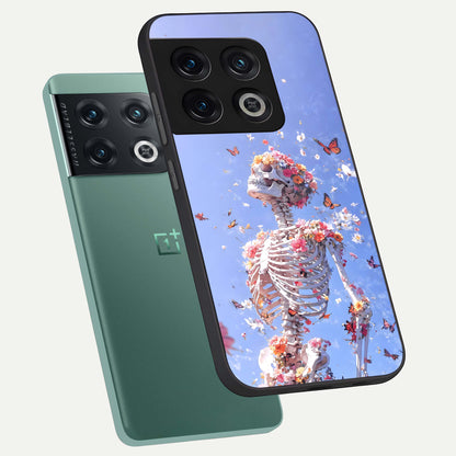  Bloom Beyond Bones phone case For OnePlus 10 Pro showing premium glass back cover with detailed artwork