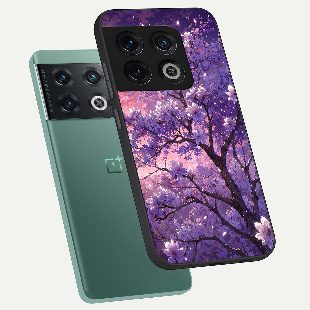  Blossom Tree phone case For OnePlus 10 Pro showing premium glass back cover with detailed artwork
