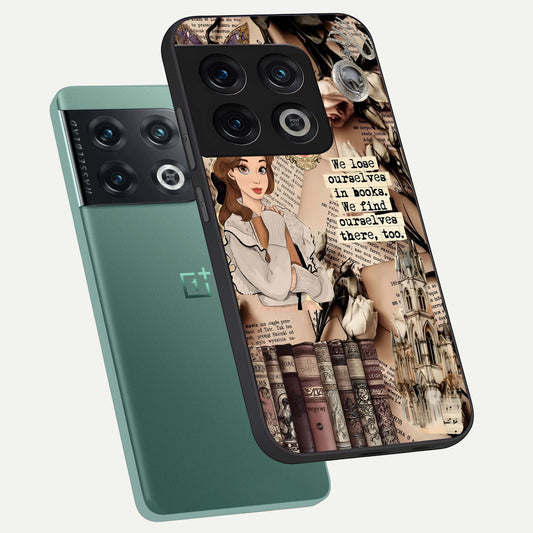  Bookish Dream World phone case For OnePlus 10 Pro showing premium glass back cover with detailed artwork