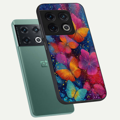  Butterfly Dream Mist phone case For OnePlus 10 Pro showing premium glass back cover with detailed artwork