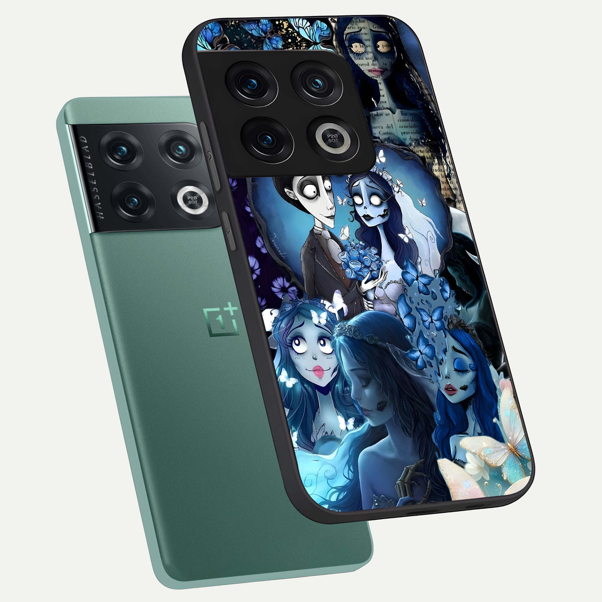 Butterfly Ghost Soul phone case For OnePlus 10 Pro showing premium glass back cover with detailed artwork