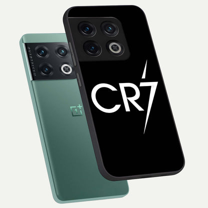  CR7 Elite Strike phone case For OnePlus 10 Pro showing premium glass back cover with detailed artwork